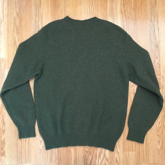 Barneys New York Green Crewneck Wool Cashmere Sweater Size M - Picture 6 of 6